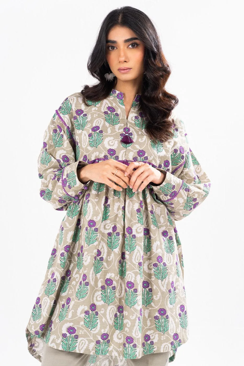 1 Pc Printed Khaddar Shirt 