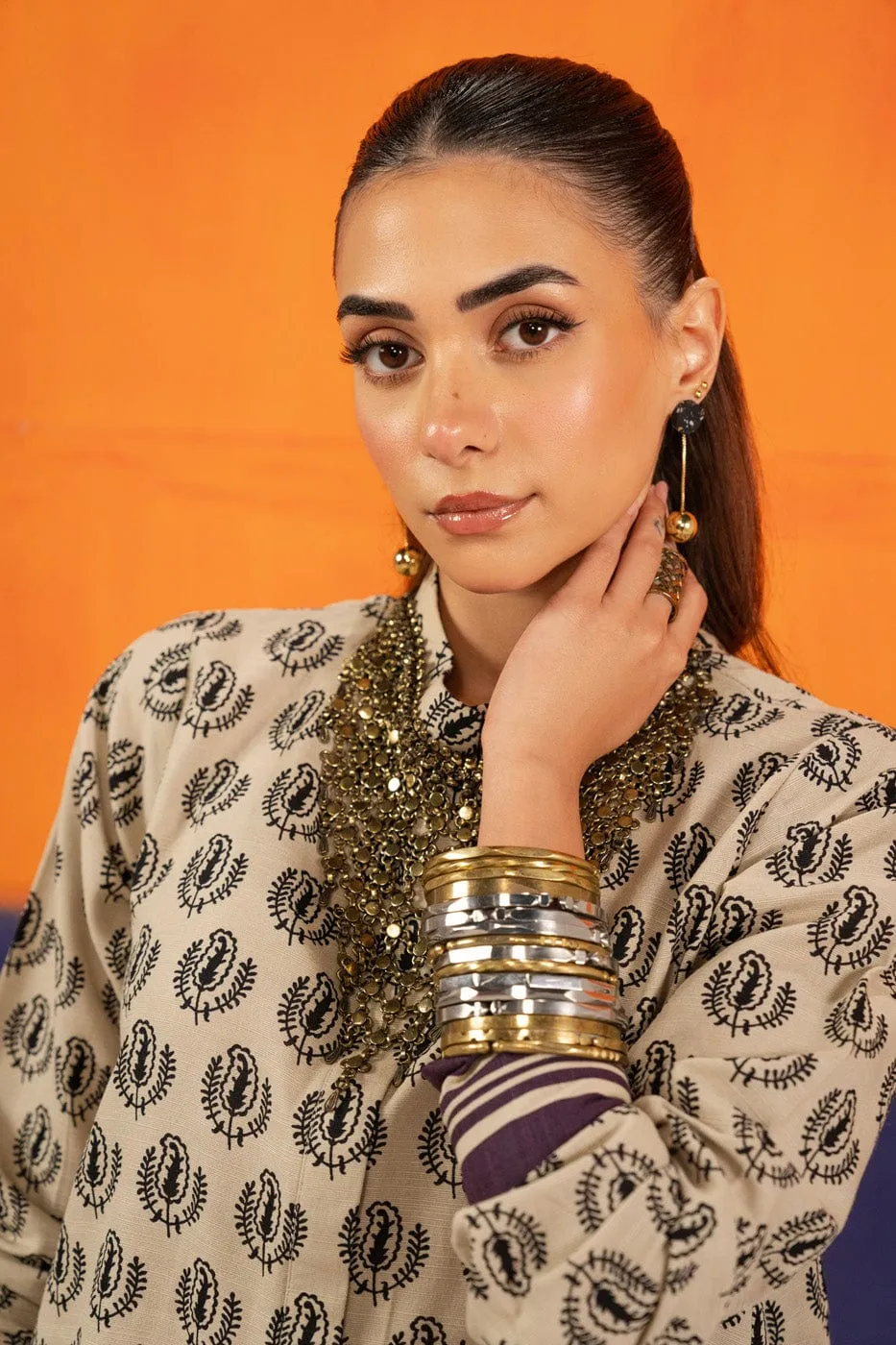 1 Pc Printed Khaddar Shirt 