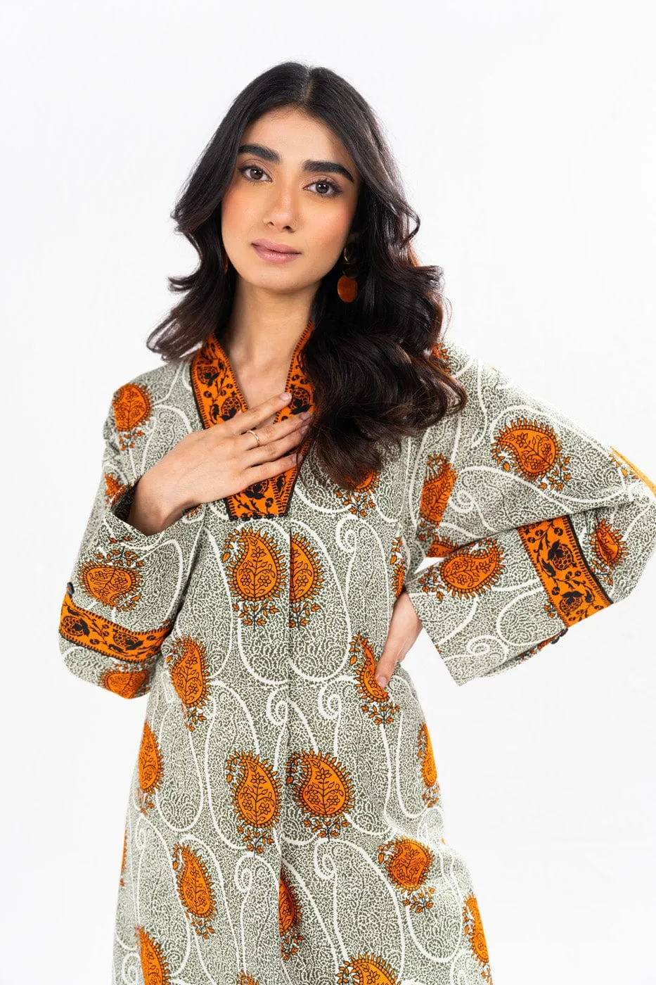1 Pc Printed Khaddar Shirt 