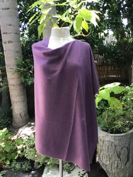 100% Cashmere Poncho / Iris Color