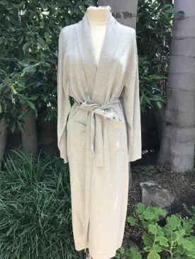 Luxurious 100% Cashmere Heather Grey Robe - Soft, Stylish, and Cozy Elegance