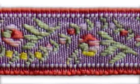 1/2" Tumbling Rosebuds Woven Ribbon