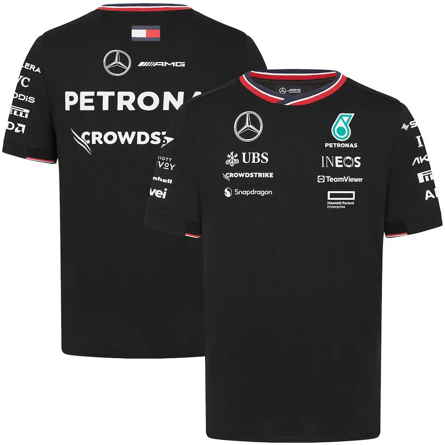 2024 Mercedes AMG Petronas Formula 1 Team Official T-Shirt - Black