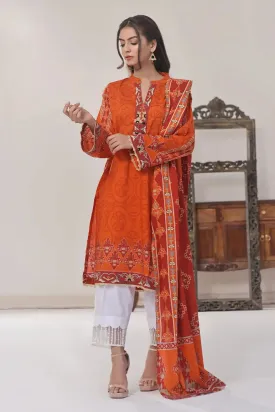 2PC Unstitched Printed Lawn Shirt and Dupatta KSD-2475