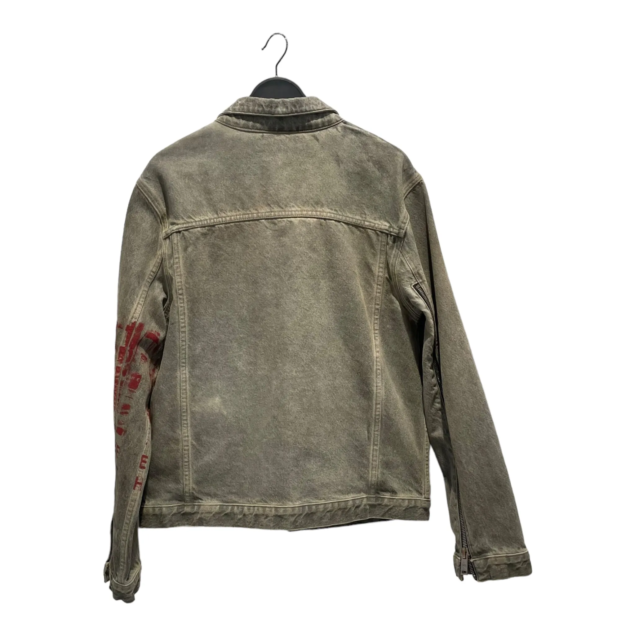 424(FourTwoFour)/Denim Jkt/M/Denim/GRY/Graphic/HEREVE'RE TO HELP POLICE