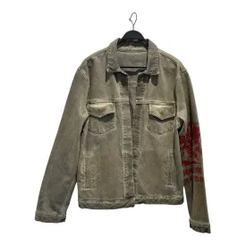 424(FourTwoFour)/Denim Jkt/M/Denim/GRY/Graphic/HEREVE'RE TO HELP POLICE