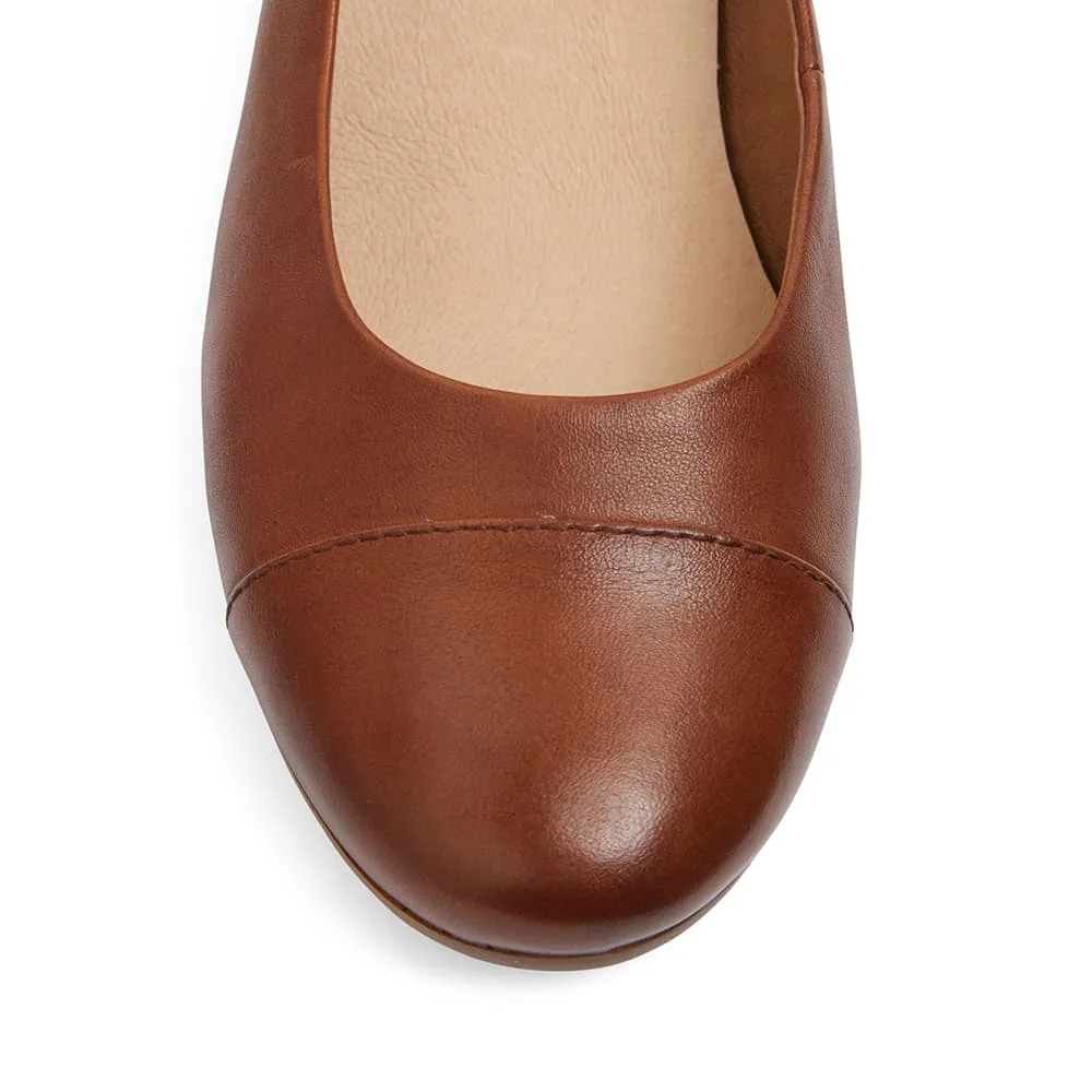 Acton Heel in Cognac Leather