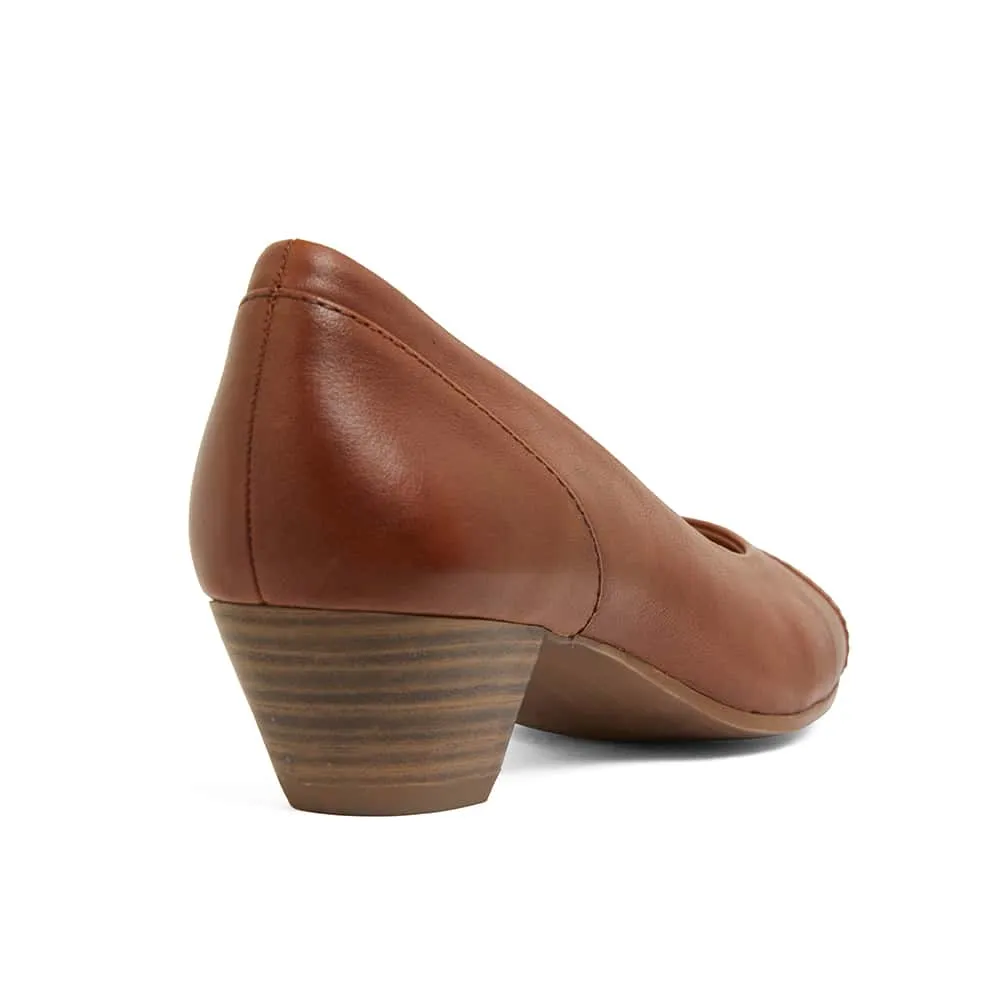 Acton Heel in Cognac Leather