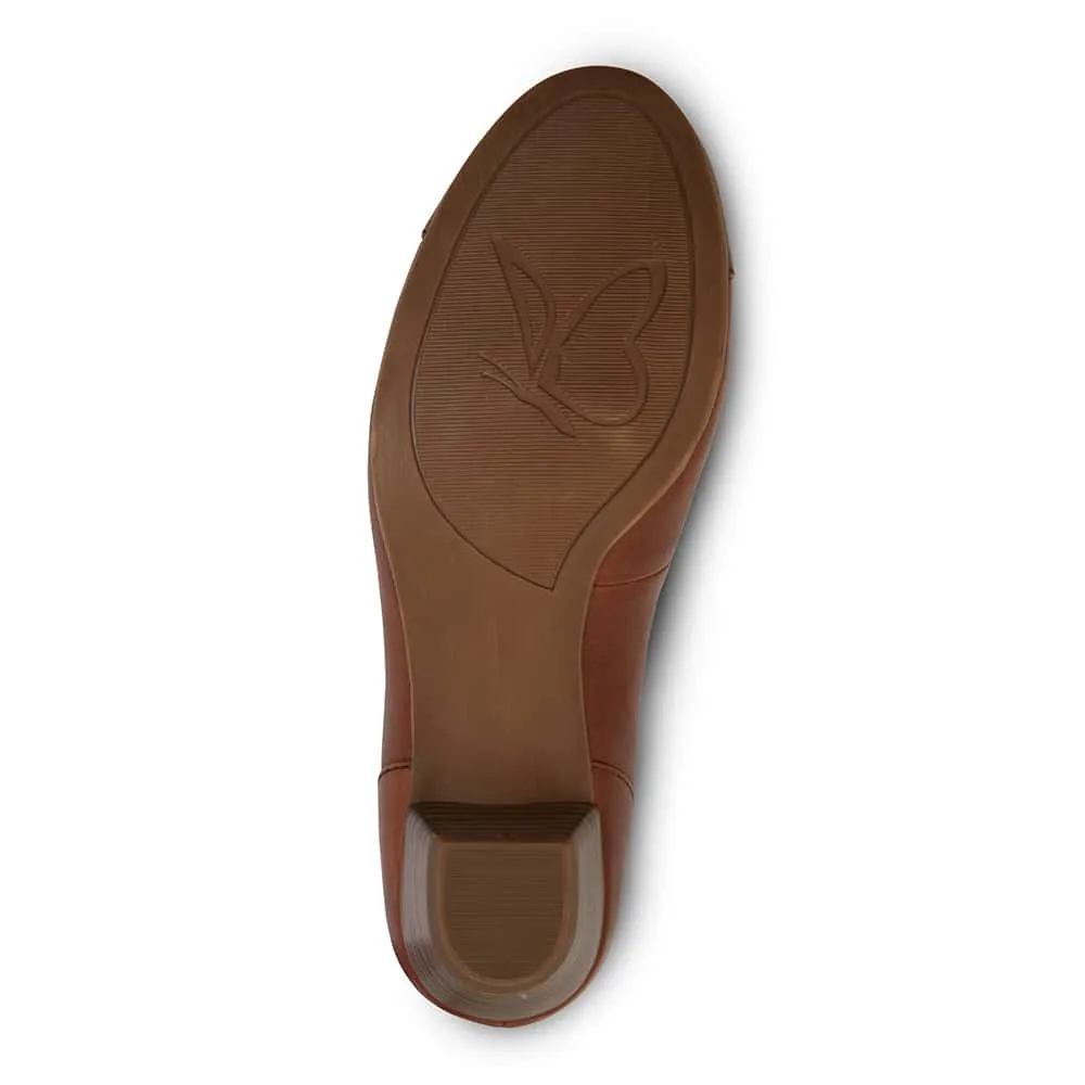 Acton Heel in Cognac Leather