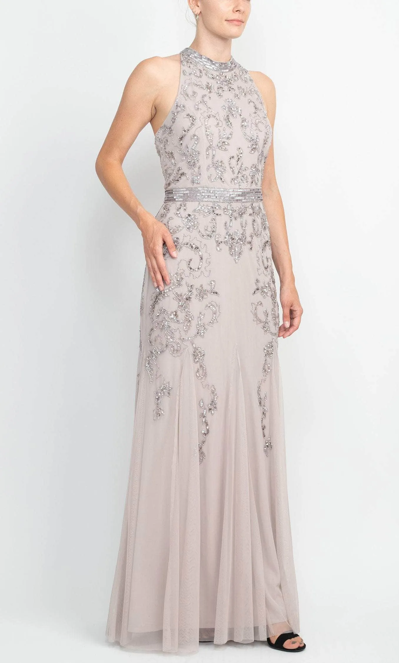 Adrianna Papell AP1E209162 - Halter Neck Sleeveless Evening Dress