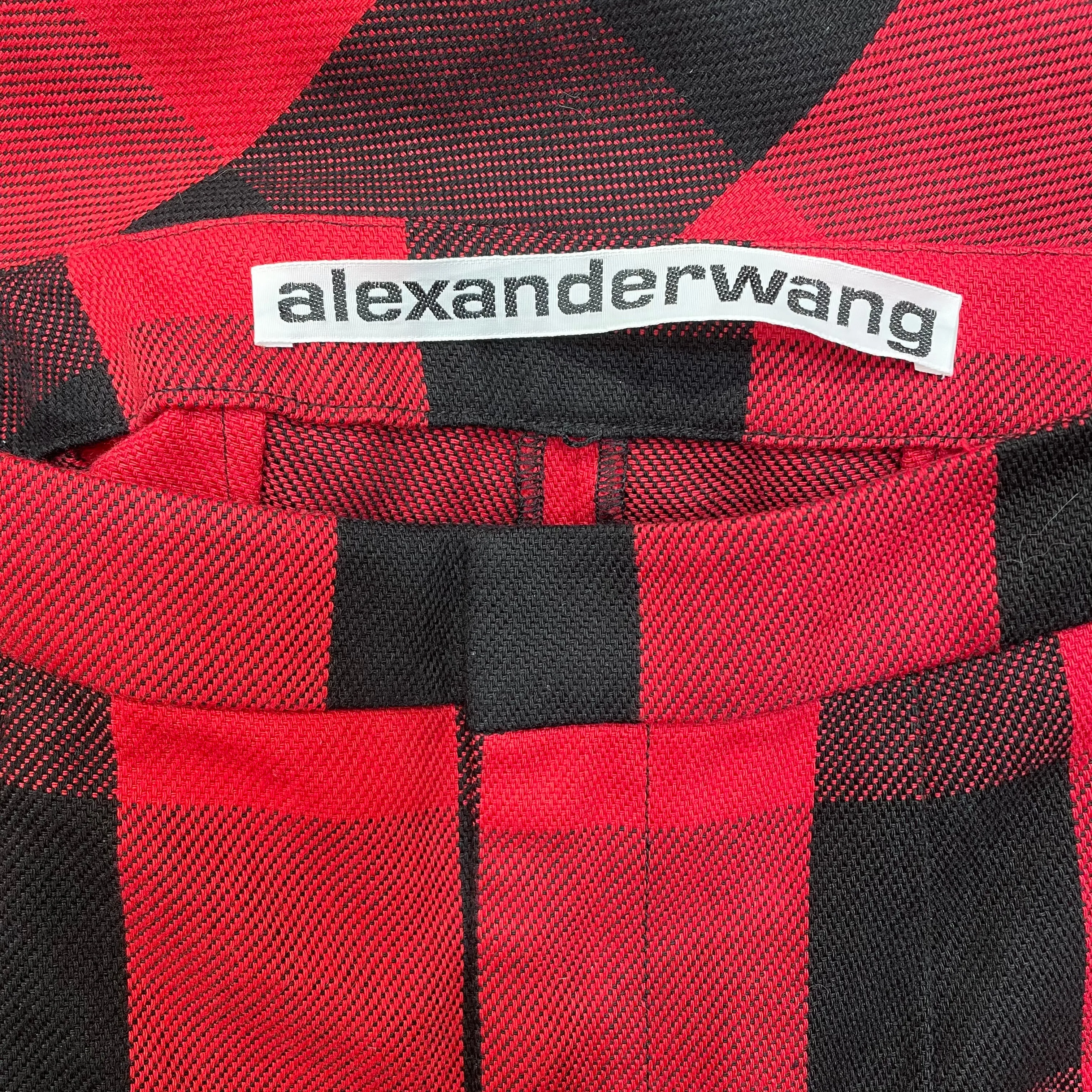 Alexander Wang/Skirt/0/Plaid/Cotton/MLT/Shirts & Shorts