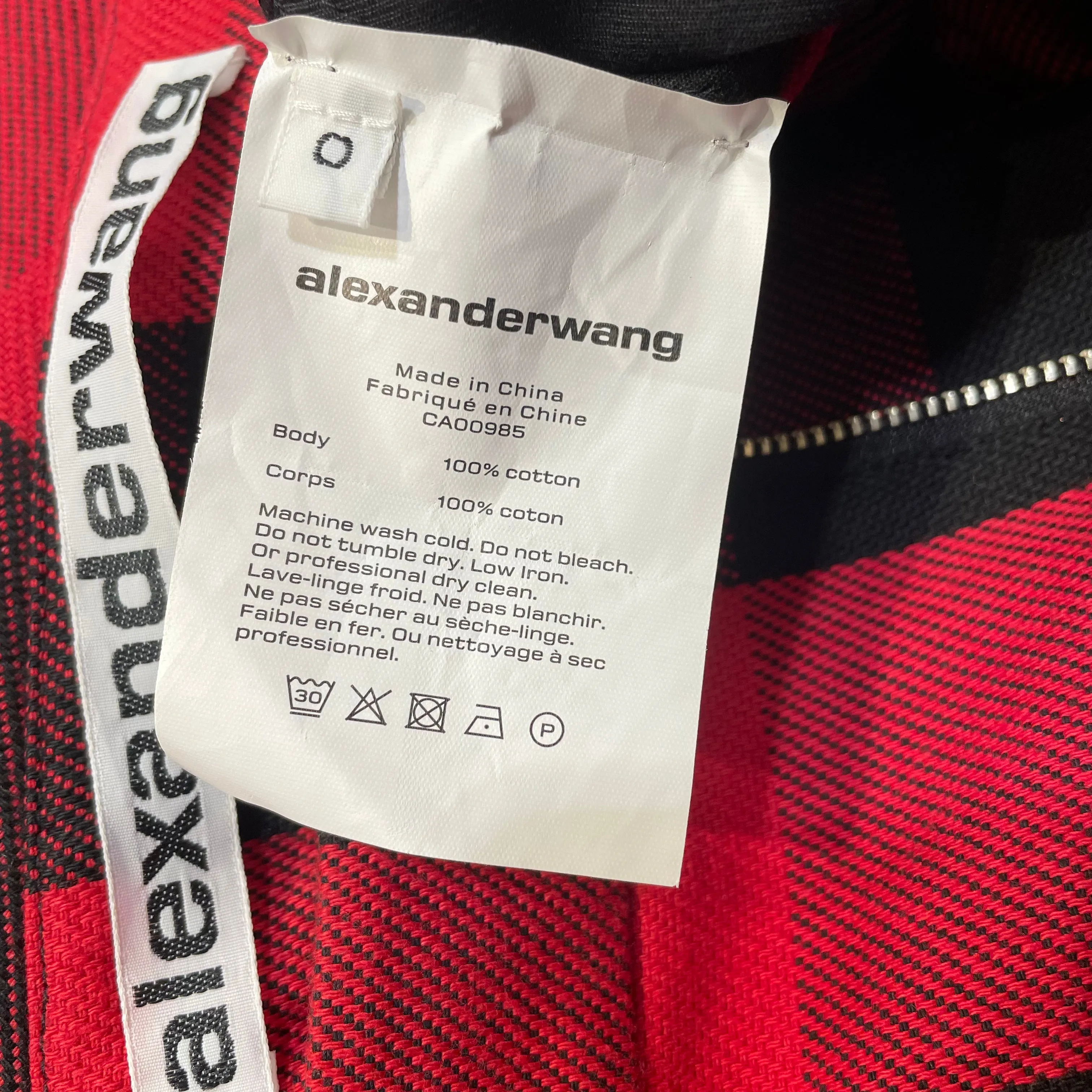 Alexander Wang/Skirt/0/Plaid/Cotton/MLT/Shirts & Shorts