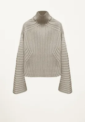 Amelia Ribbed Pullover in Jute