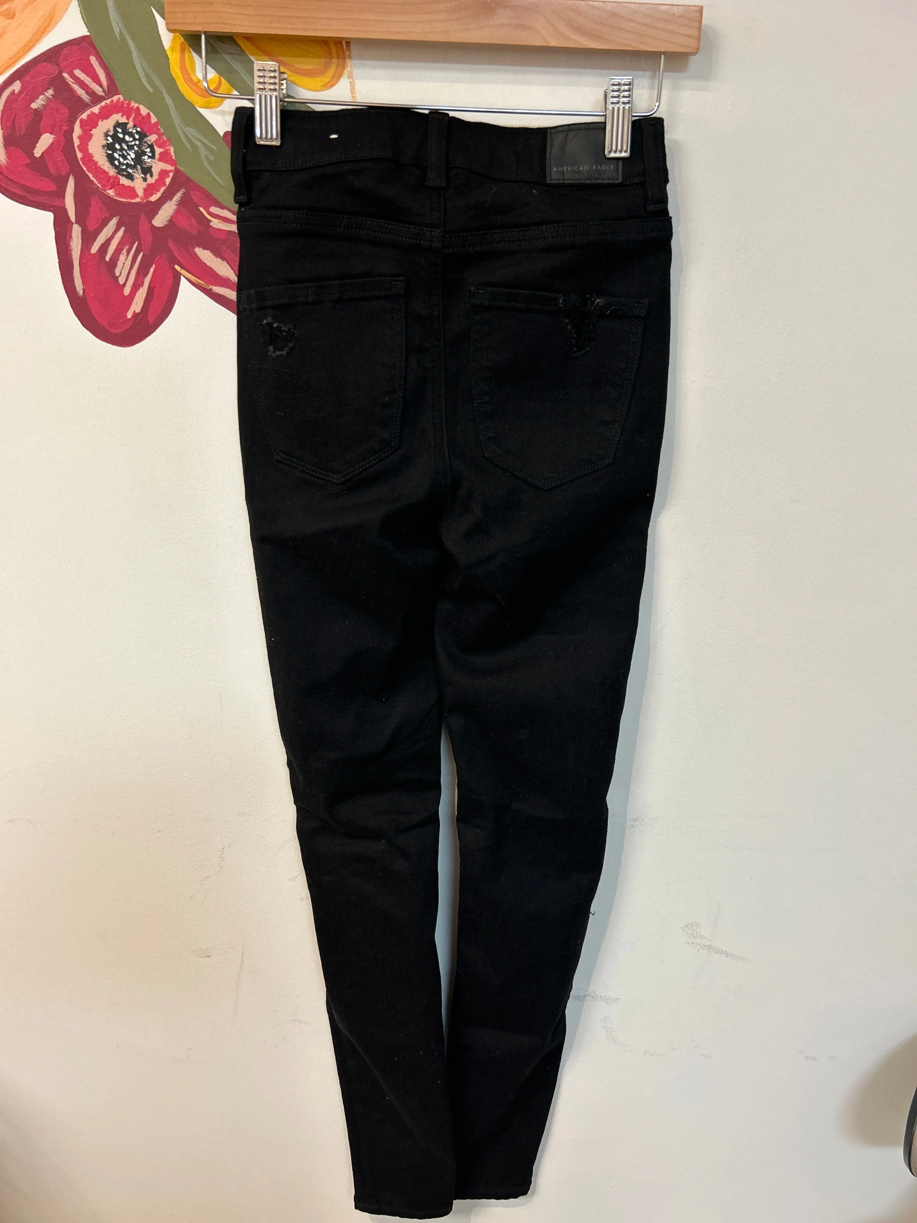American Eagle Black Jegging Jeans, 00