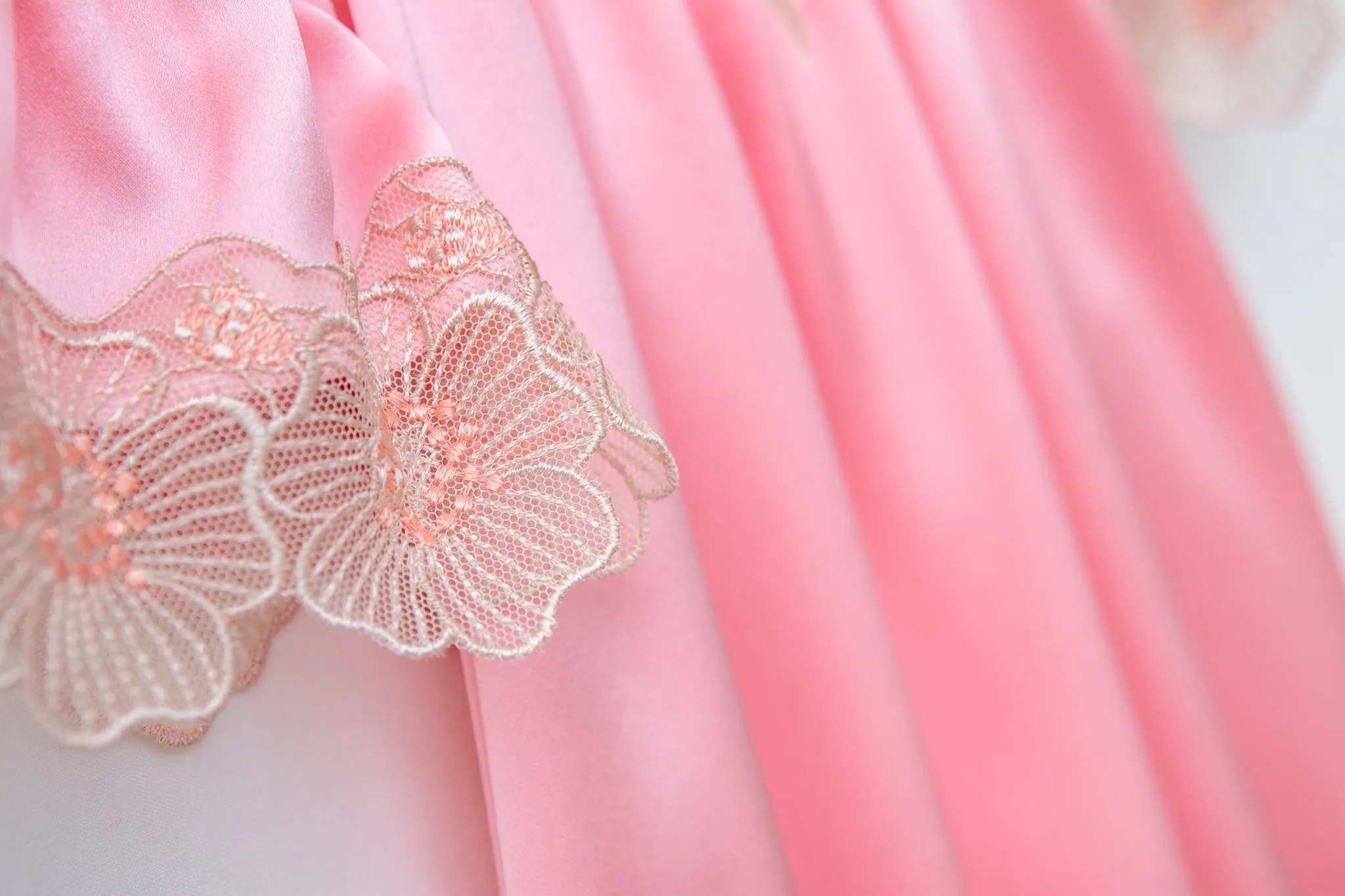 ANGELINA - GIRLS SILK PYJAMA CANDY PINK