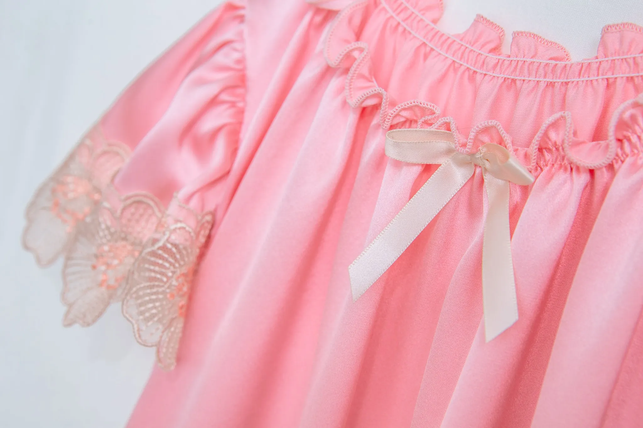 ANGELINA - GIRLS SILK PYJAMA CANDY PINK