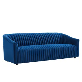 Announce Performance Velvet Channel Tufted Sofa By Modway - EEI-5053 - Navy