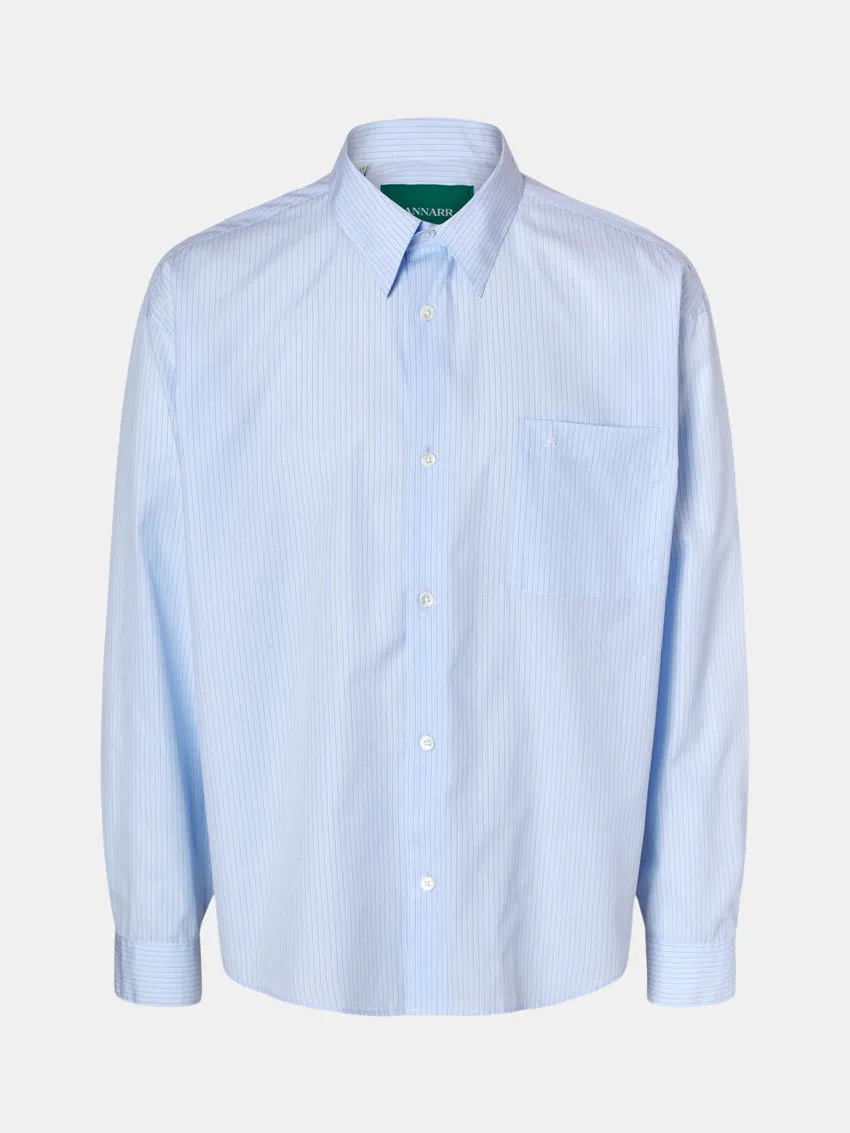 AnrVolund Shirt L/S Cashmere Blue/Skyway/White