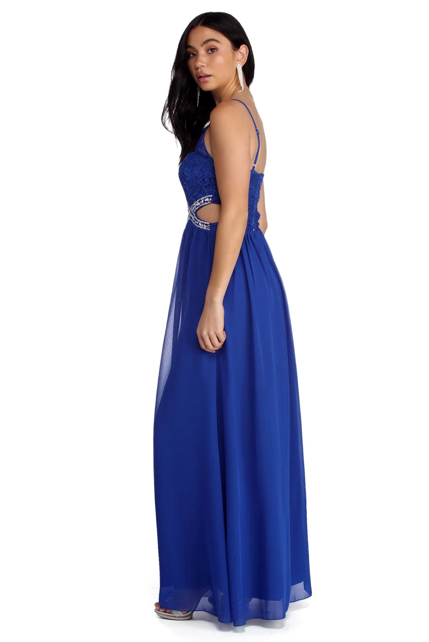 Anya Formal Lace Charming And Gemstone Dress