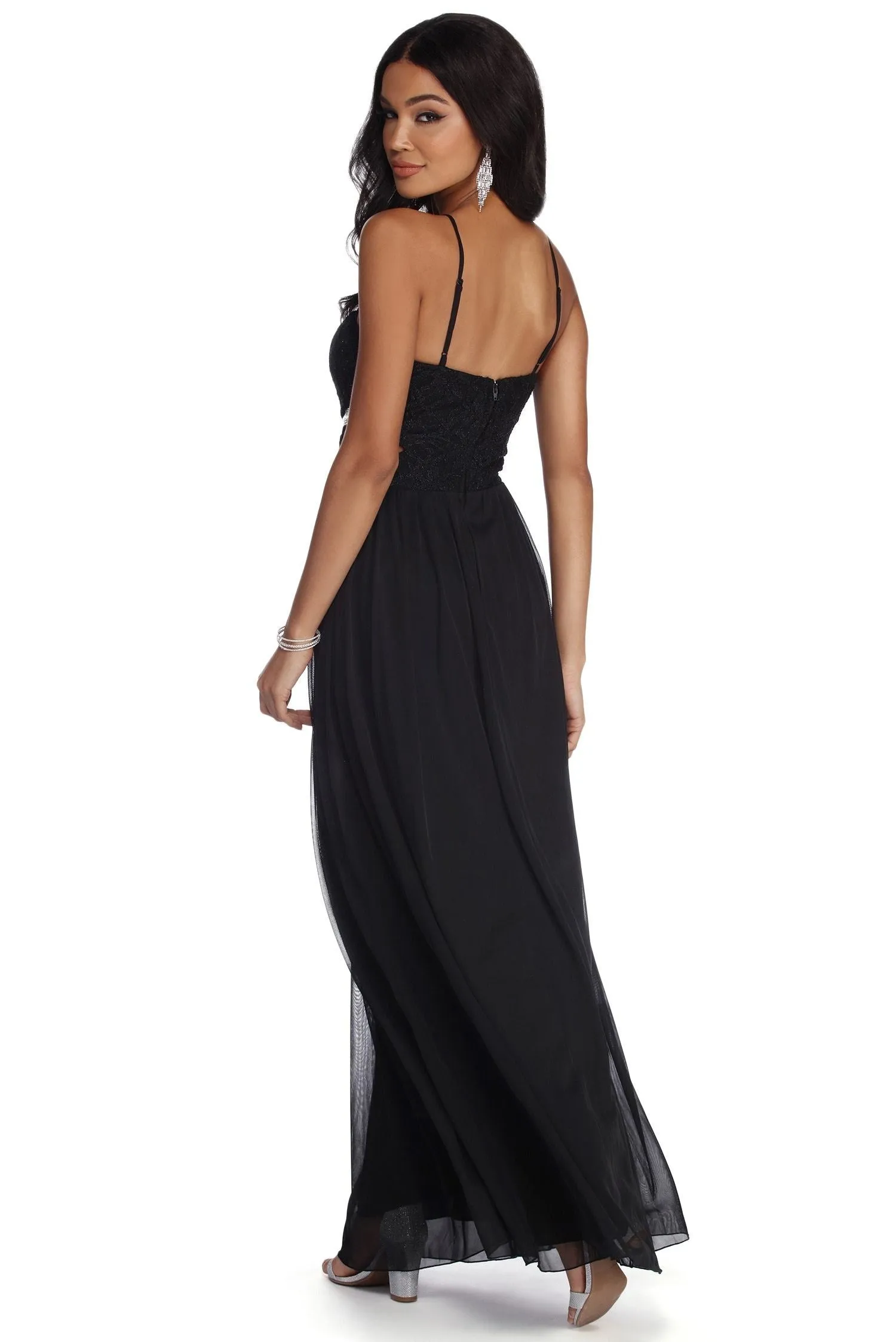 Anya Formal Lace Charming And Gemstone Dress