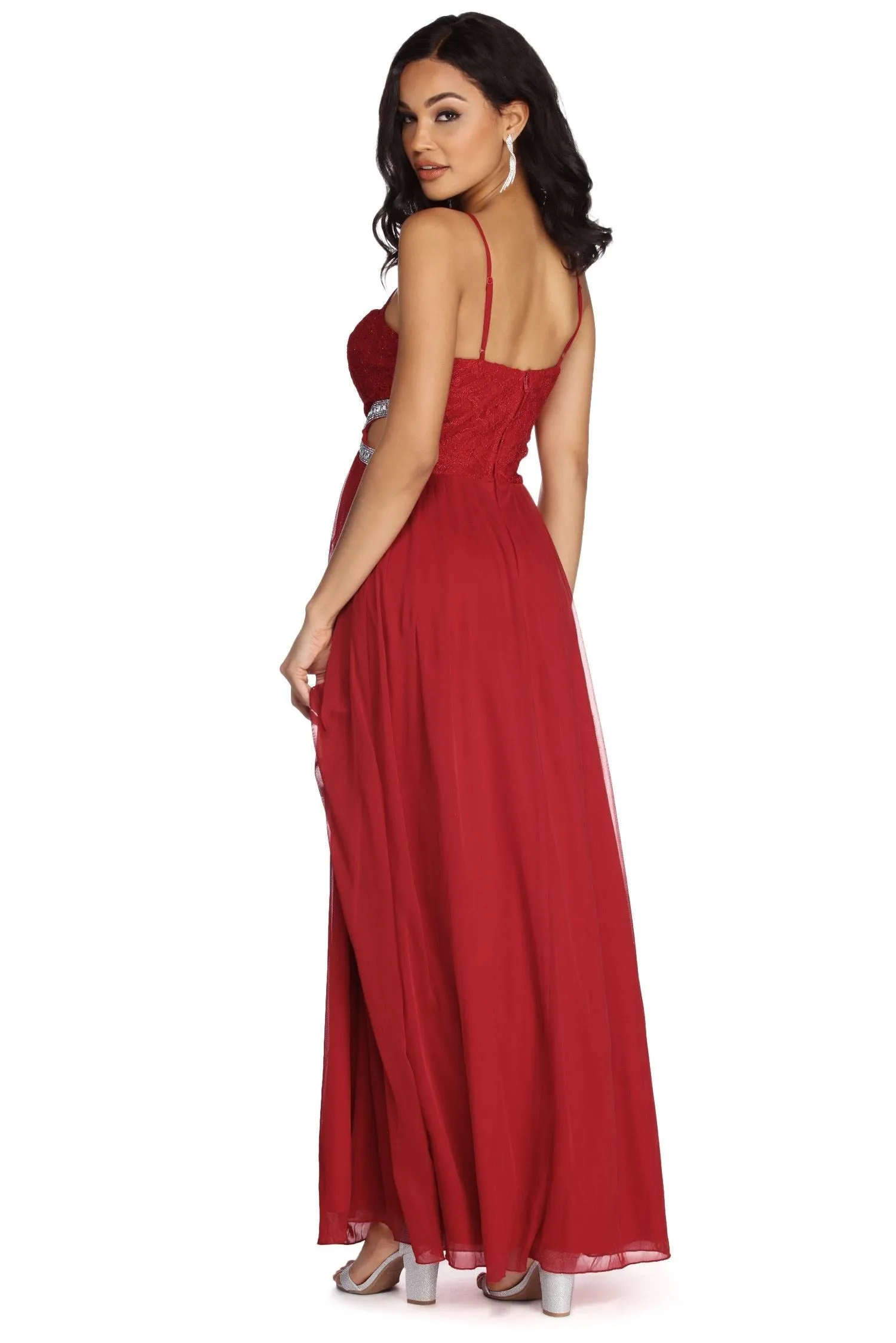 Anya Formal Lace Charming And Gemstone Dress
