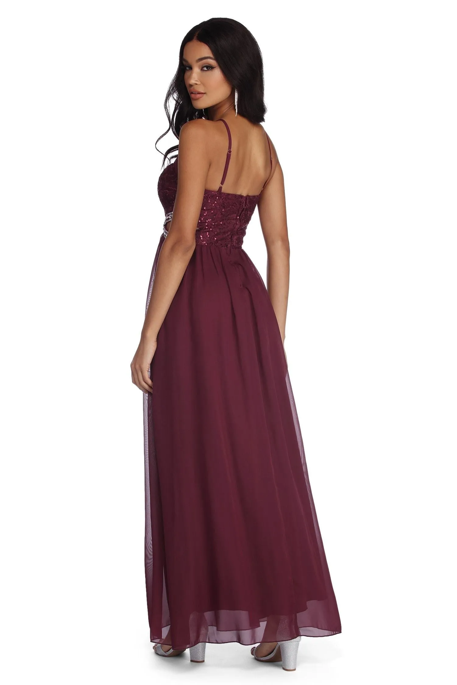 Anya Formal Lace Charming And Gemstone Dress