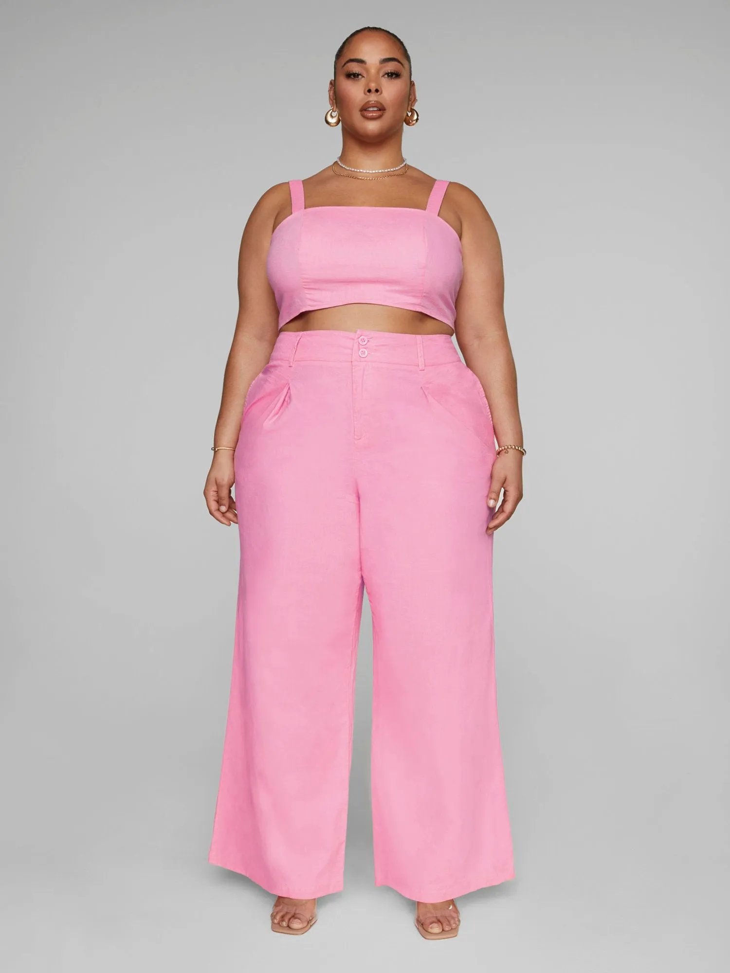 Ashlee Wide Leg Linen Pants - Gabi Fresh x FTF