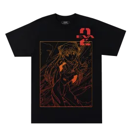 Asuka Fire Red Outline Black Tee