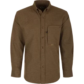 Autumn Brushed Twill Houndstooth Button-Down Long Sleeve Shirt