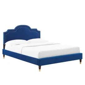 Aviana Performance Velvet Full Bed By Modway - MOD-6809 - Navy