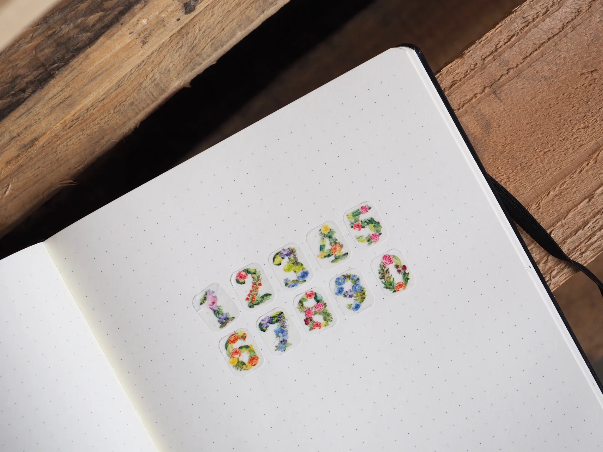 Bande Flower Number 9 Mini Washi Roll Sticker