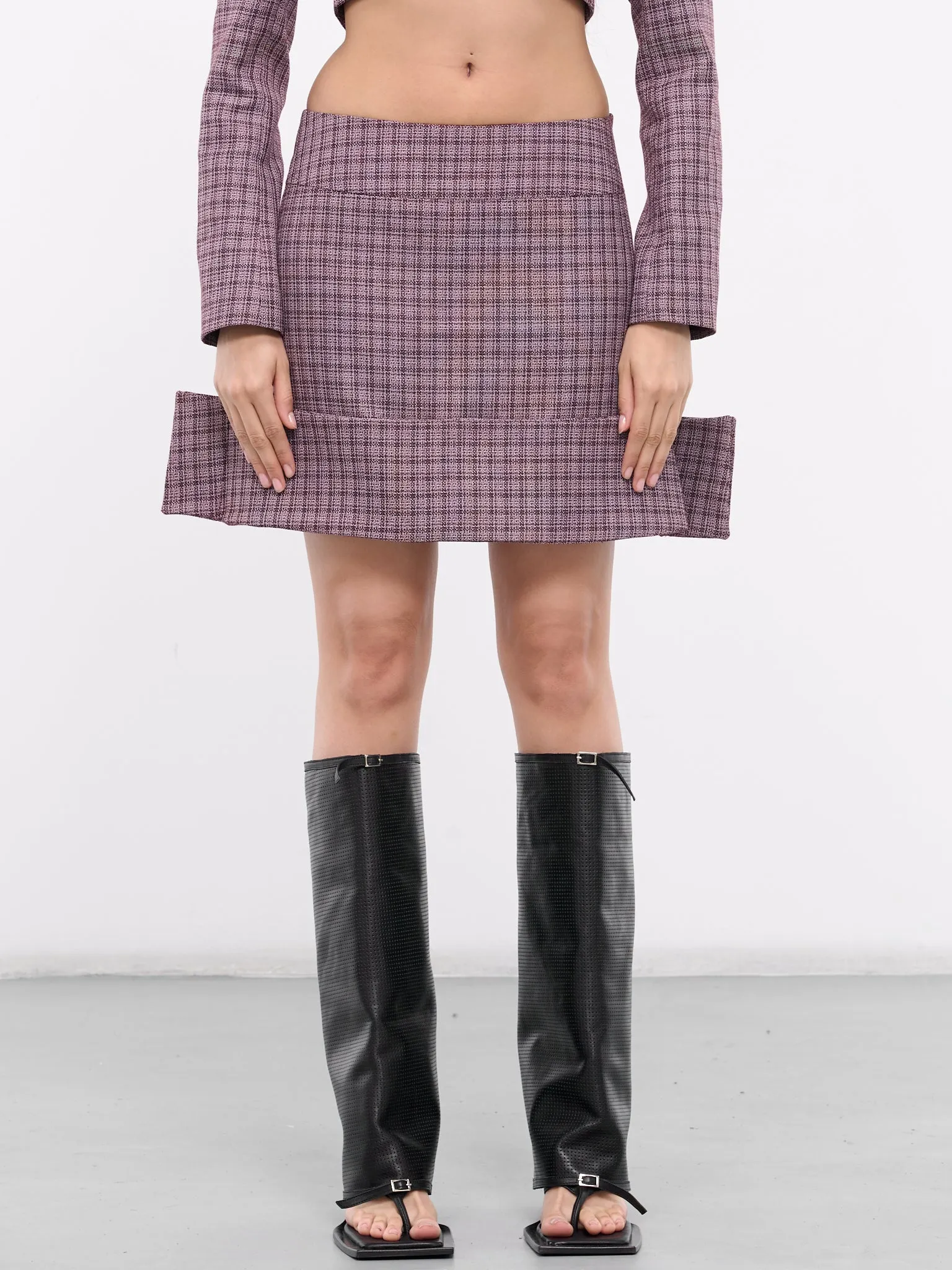 Beatrice Skirt (BRSK02-BEATRICE-BURGUNDY-GLEN-)