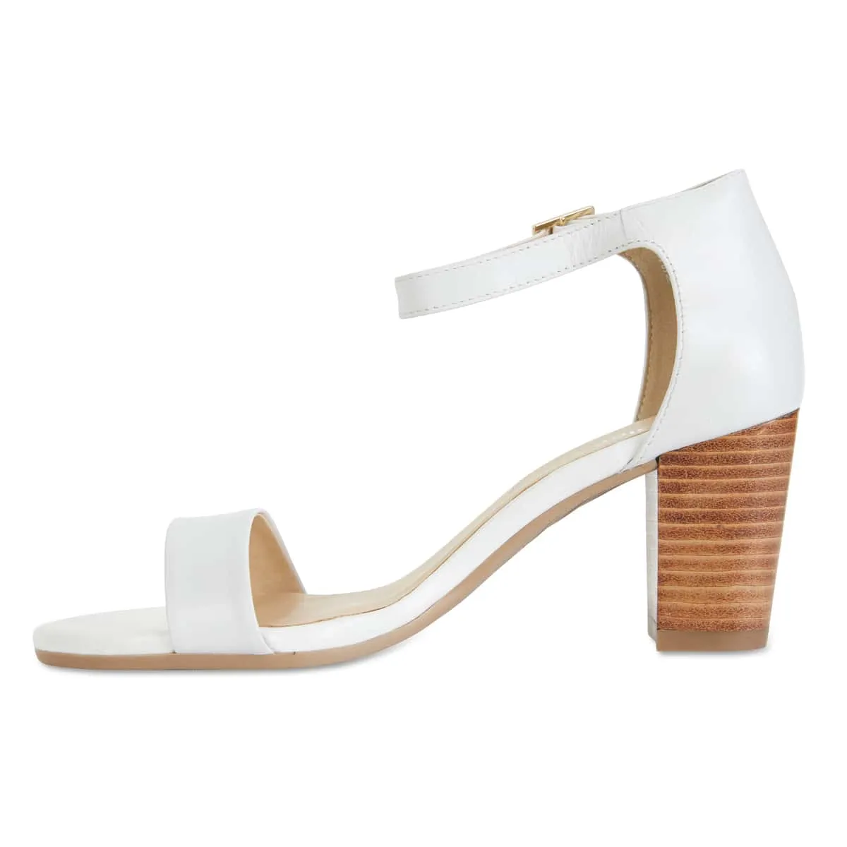 Beyond Heel in White Leather