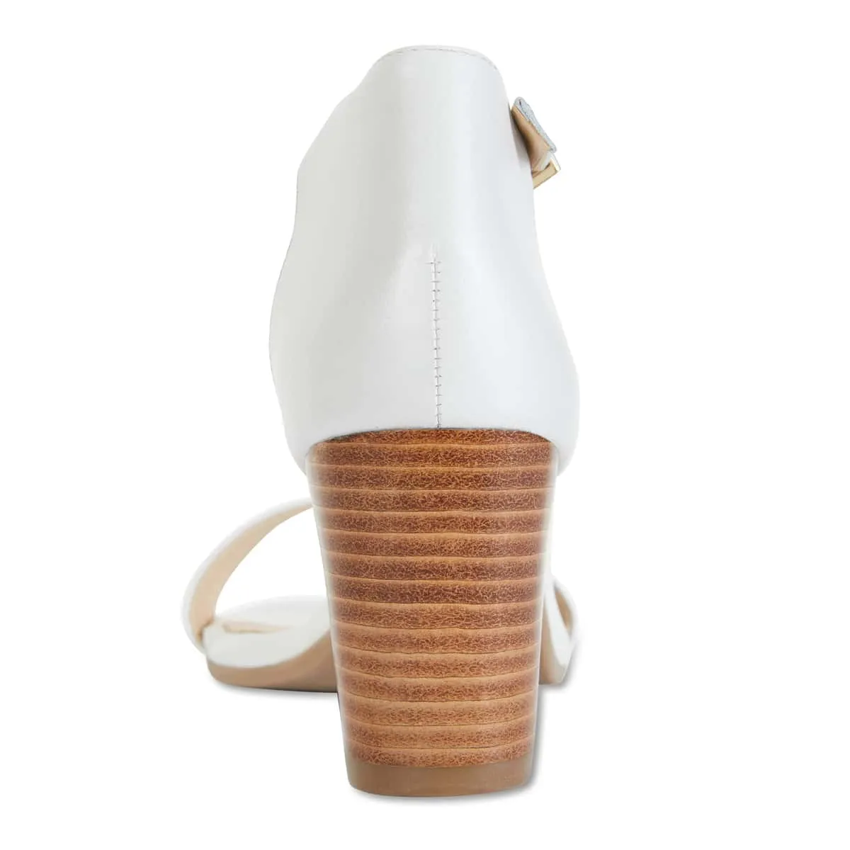 Beyond Heel in White Leather
