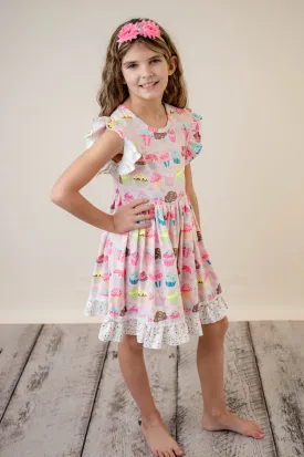 BIRTHDAY SPRINKLE CUPCAKE DRESS