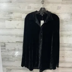 Blouse Long Sleeve By Foxcroft In Black, Size: Xl