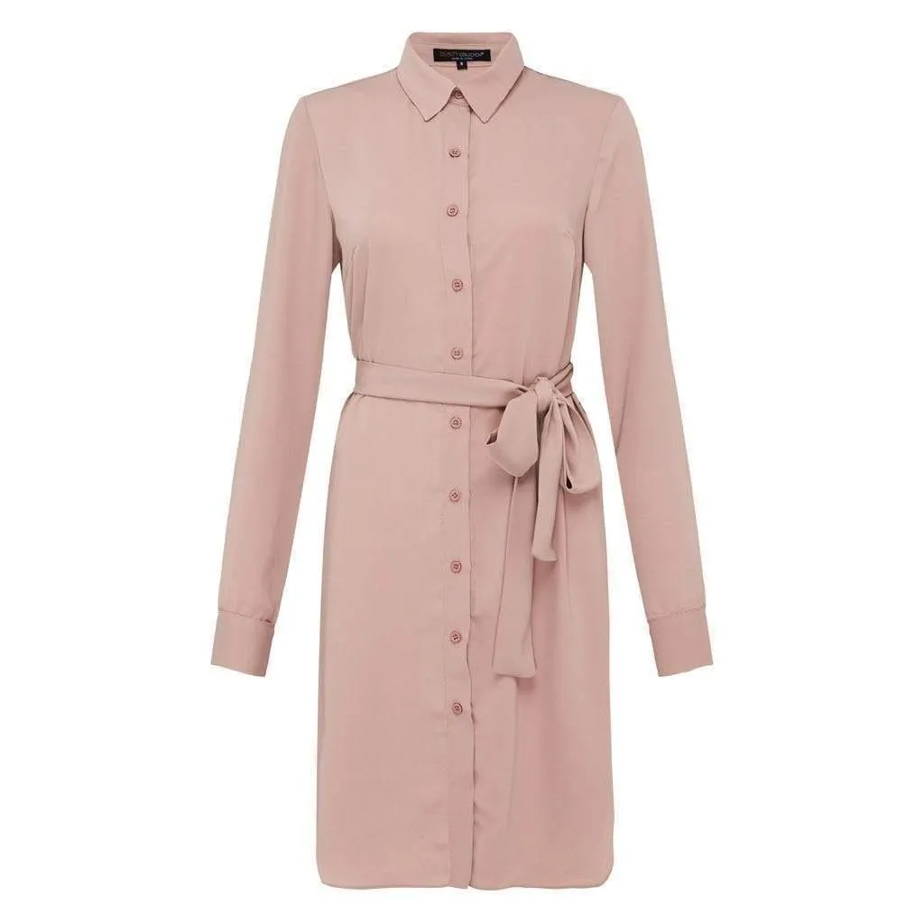 Blush Tie Waist Shirt