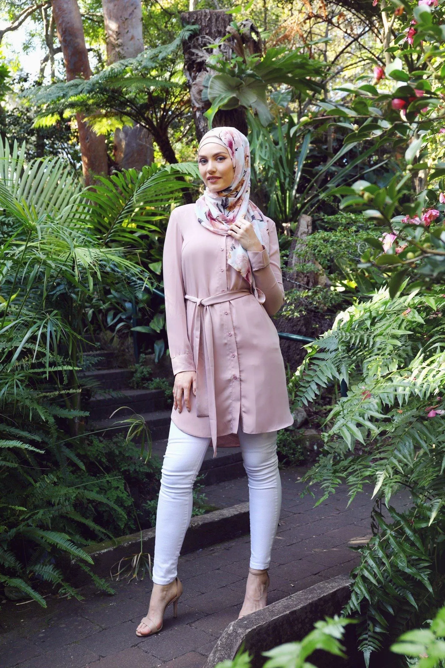 Blush Tie Waist Shirt