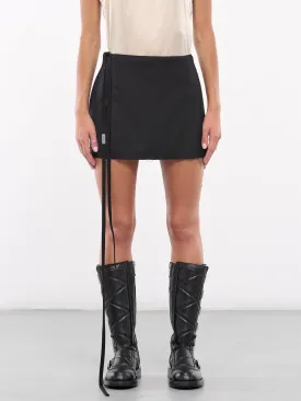 Bodie Wrap Mini Skirt (B0012267-FA515-BLACK)