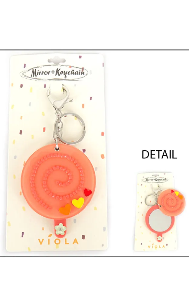 [BOGO] TD0381 Orange Candy with Mirror Key Chain