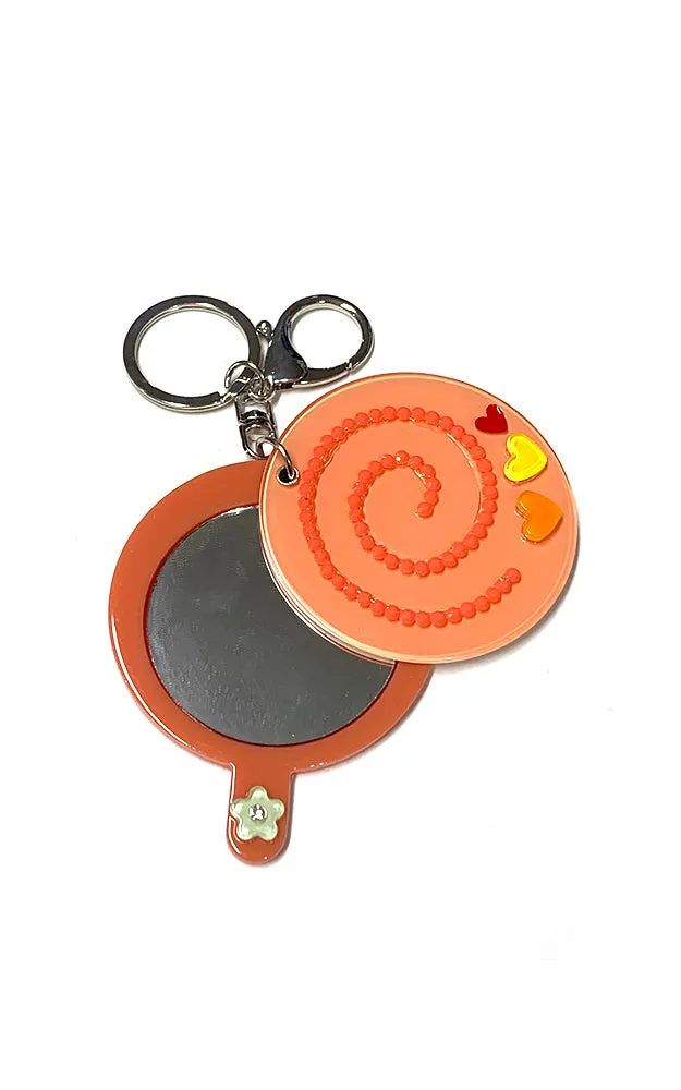 [BOGO] TD0381 Orange Candy with Mirror Key Chain