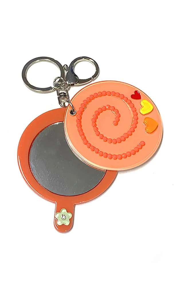 [BOGO] TD0381 Orange Candy with Mirror Key Chain