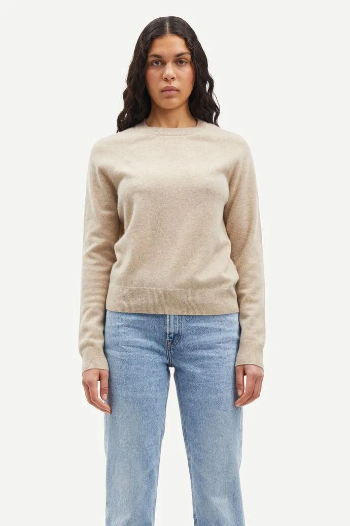 Boston Cashmere O-Neck Cream Mel