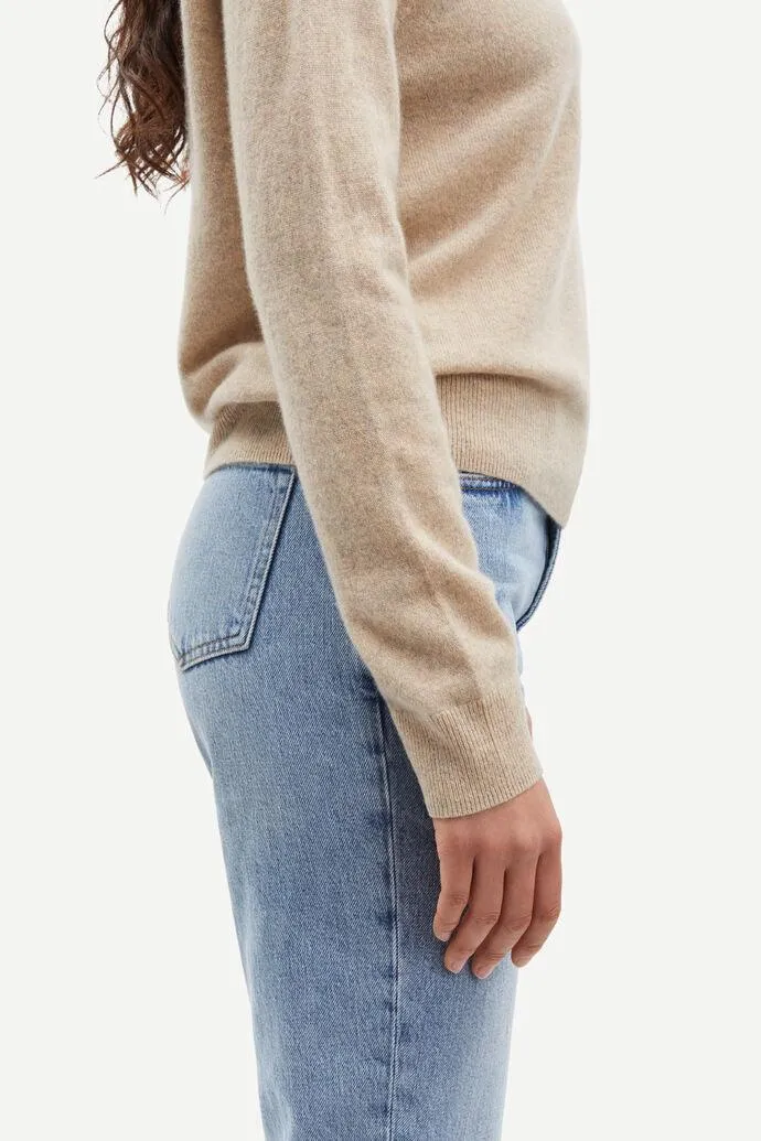 Boston Cashmere O-Neck Cream Mel