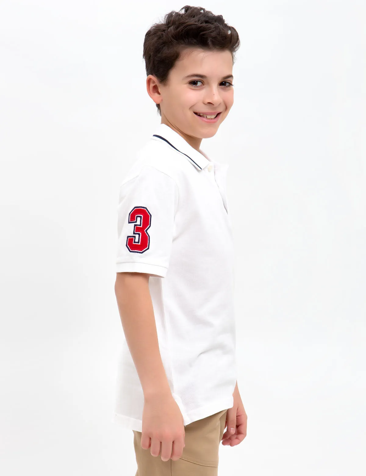 BOYS PIQUE SOLID POLO SHIRT