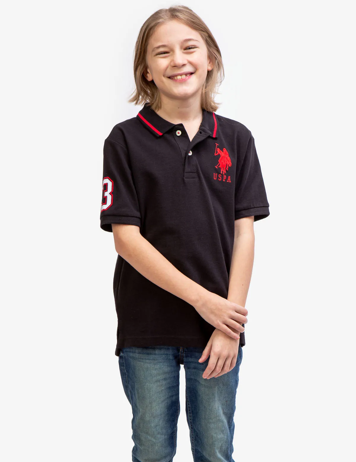 BOYS PIQUE SOLID POLO SHIRT