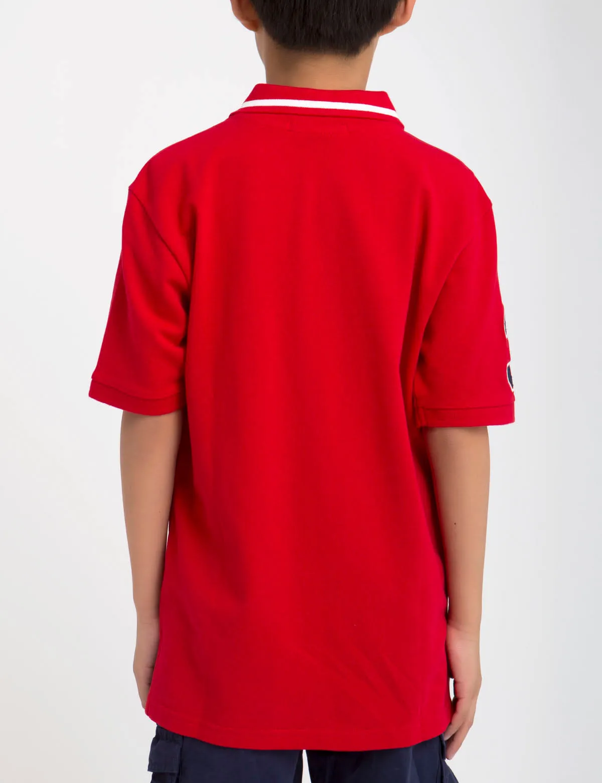 BOYS PIQUE SOLID POLO SHIRT