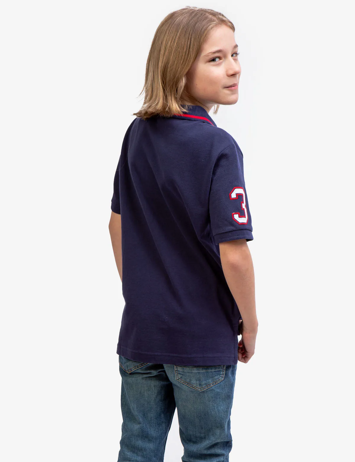 BOYS PIQUE SOLID POLO SHIRT