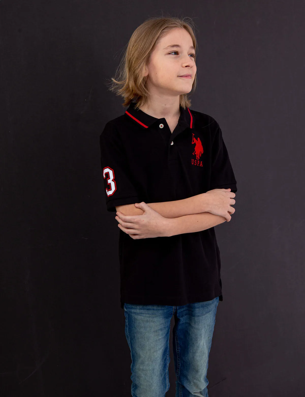 BOYS PIQUE SOLID POLO SHIRT