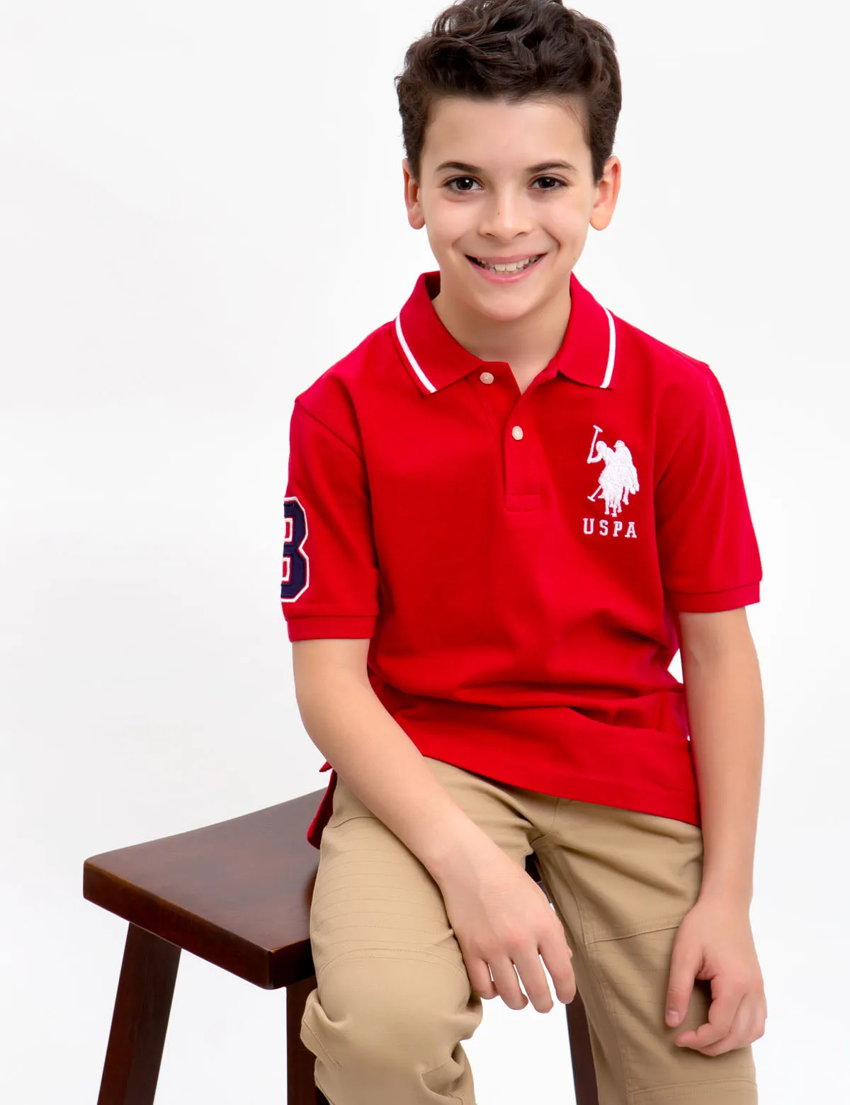 BOYS PIQUE SOLID POLO SHIRT